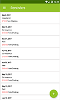 Android App - Reminders / Recurring Transactions