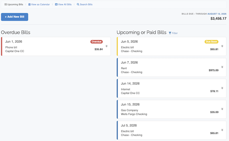 Bill Tracker - List of Bills