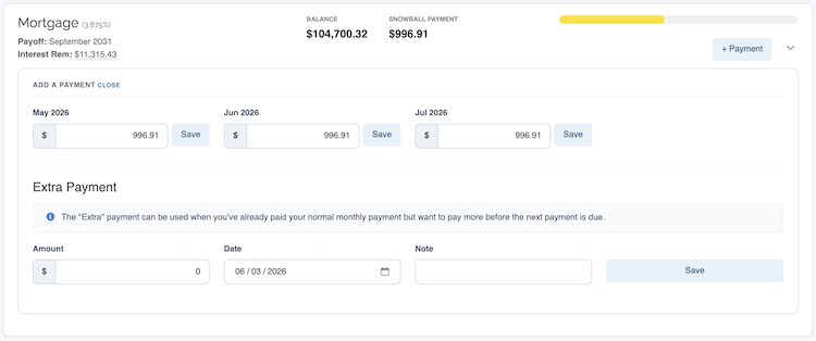 Debt Snowball Calculator - Payments