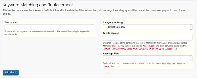 Sync Transactions - Sync Matching