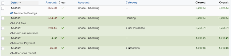 Sync Transactions - Downloaded transactions